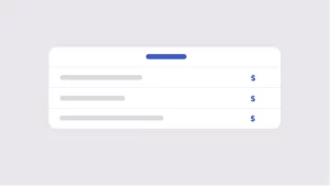 Pricing table